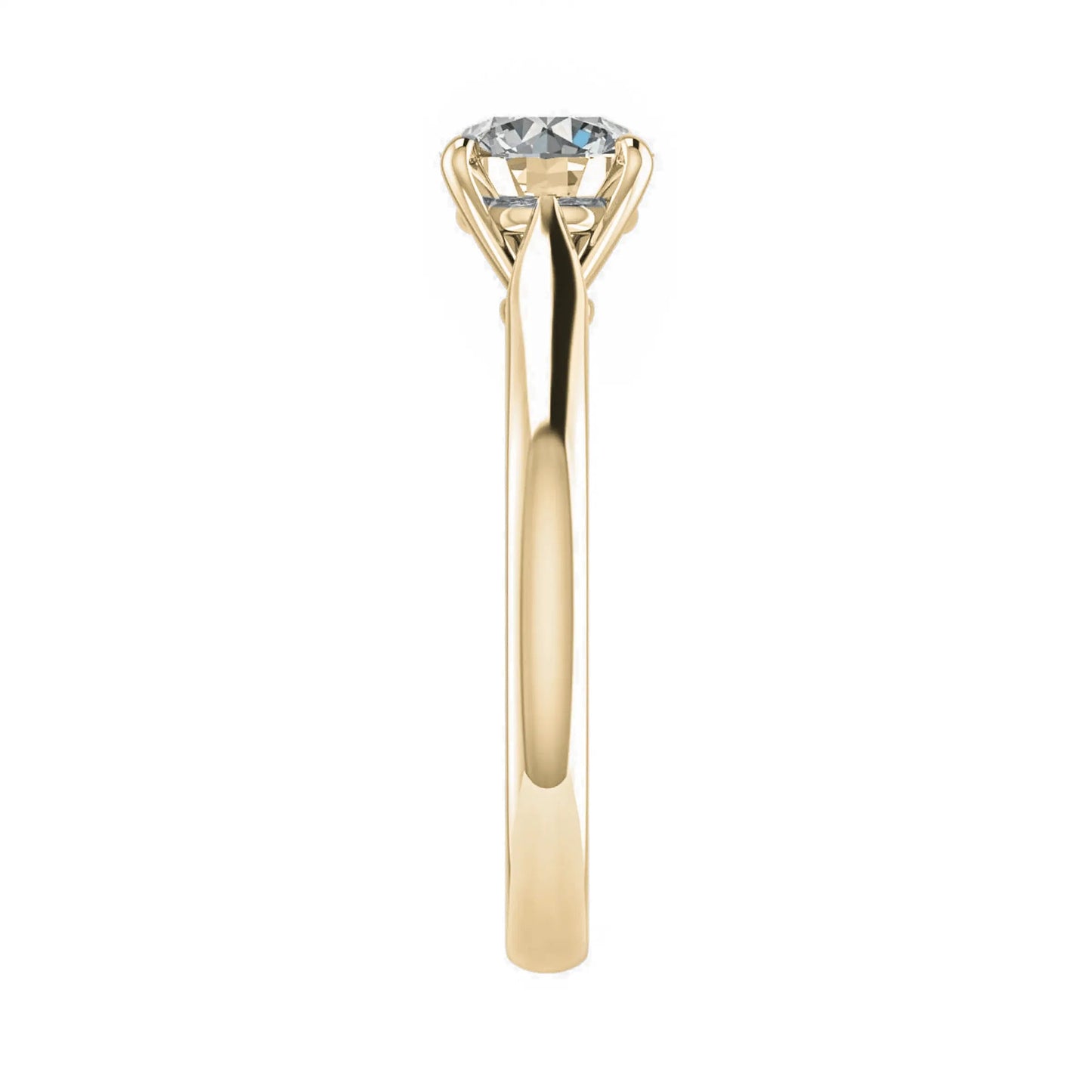 Round Yellow Gold Lab Grown Diamond Solitaire - Lester & Brown