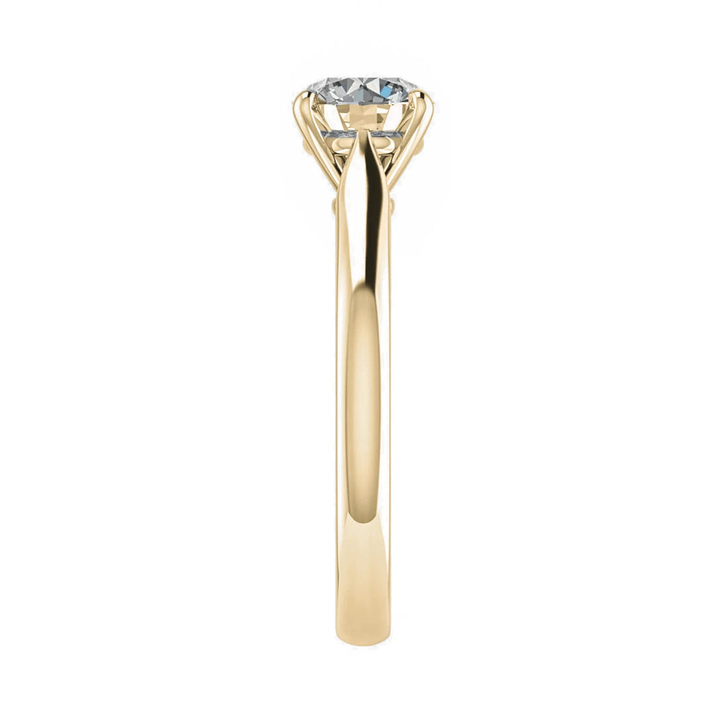 Round Yellow Gold Lab Grown Diamond Solitaire - Lester & Brown