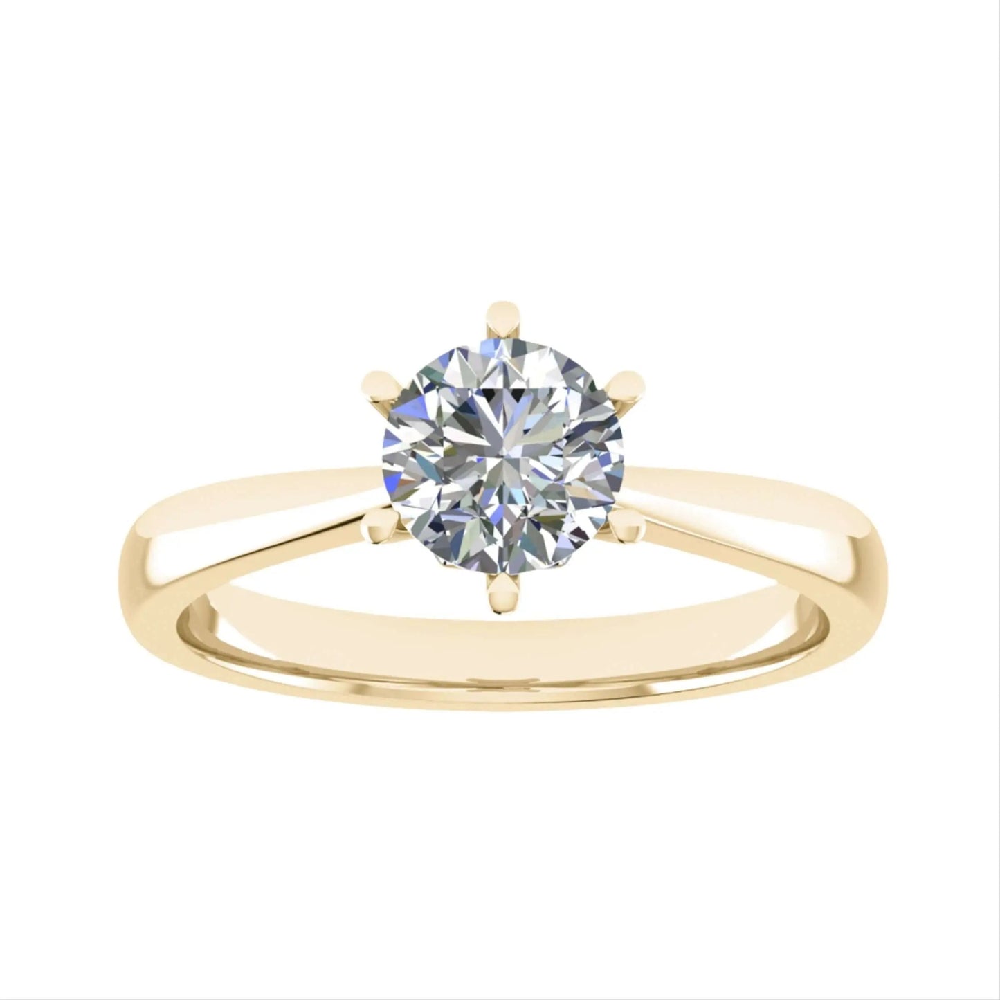 Round Yellow Gold Lab Grown Diamond Solitaire - Lester & Brown