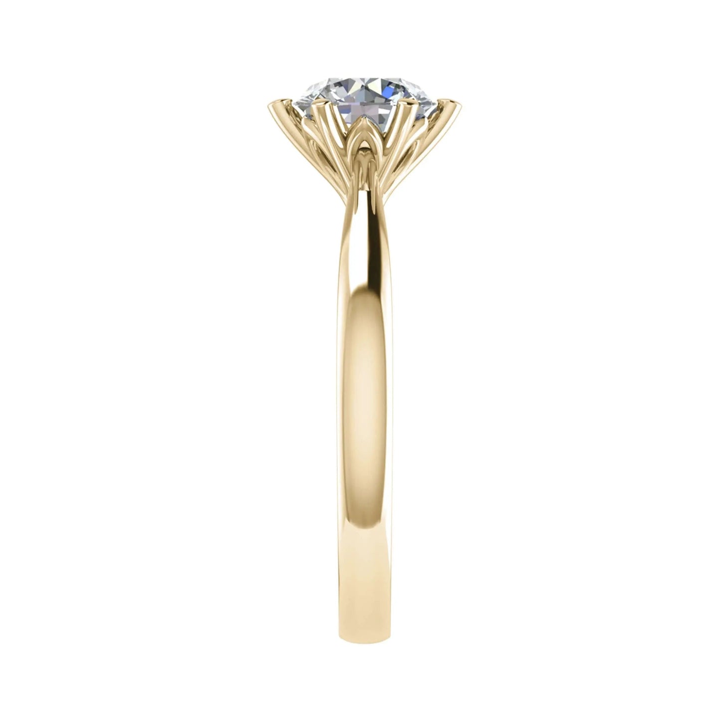 Round Yellow Gold Lab Grown Diamond Solitaire - Lester & Brown