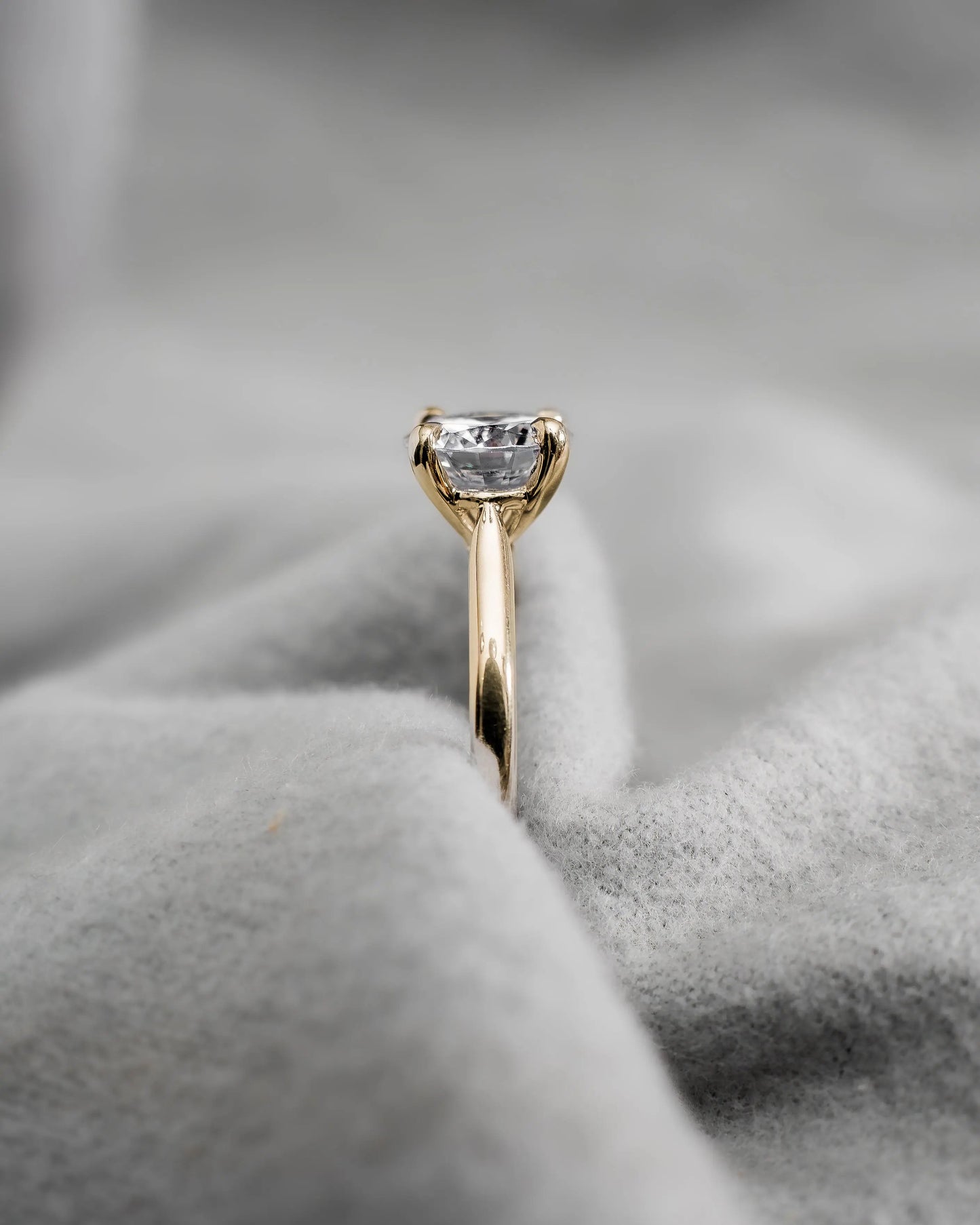 Round Yellow Gold Lab Grown Diamond Solitaire - Lester & Brown