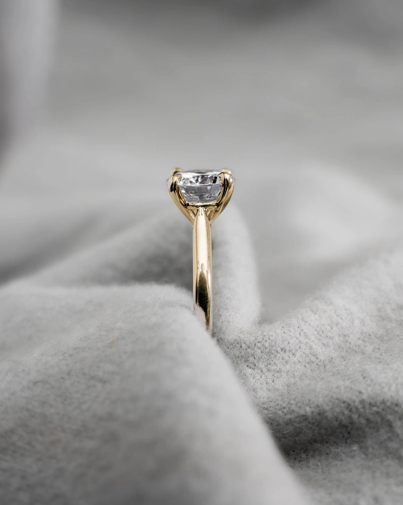 Round Yellow Gold Lab Grown Diamond Solitaire - Lester & Brown