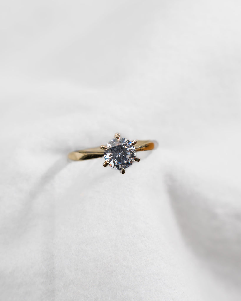 Round Yellow Gold Lab Grown Diamond Solitaire - Lester & Brown