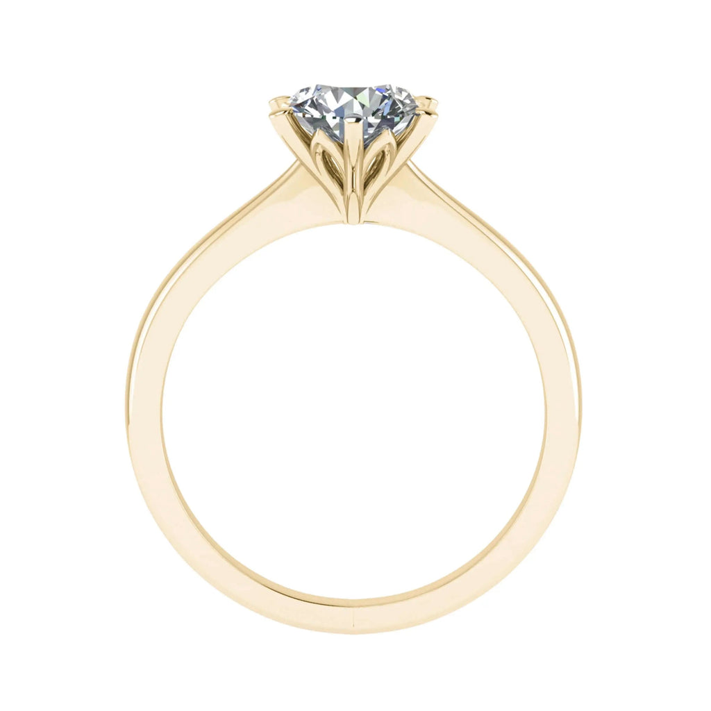 Round Yellow Gold Lab Grown Diamond Solitaire - Lester & Brown