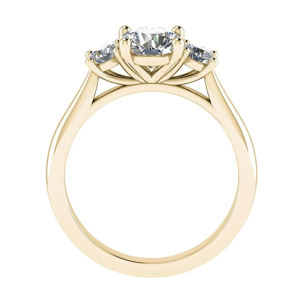 Round Yellow Gold Lab Grown Diamond Trilogy - Lester & Brown