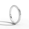 2.00mm D Shape Wedding Band | Platinum Lester & Brown