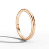 2.00mm D Shape Wedding Band | 18K Rose Gold Lester & Brown