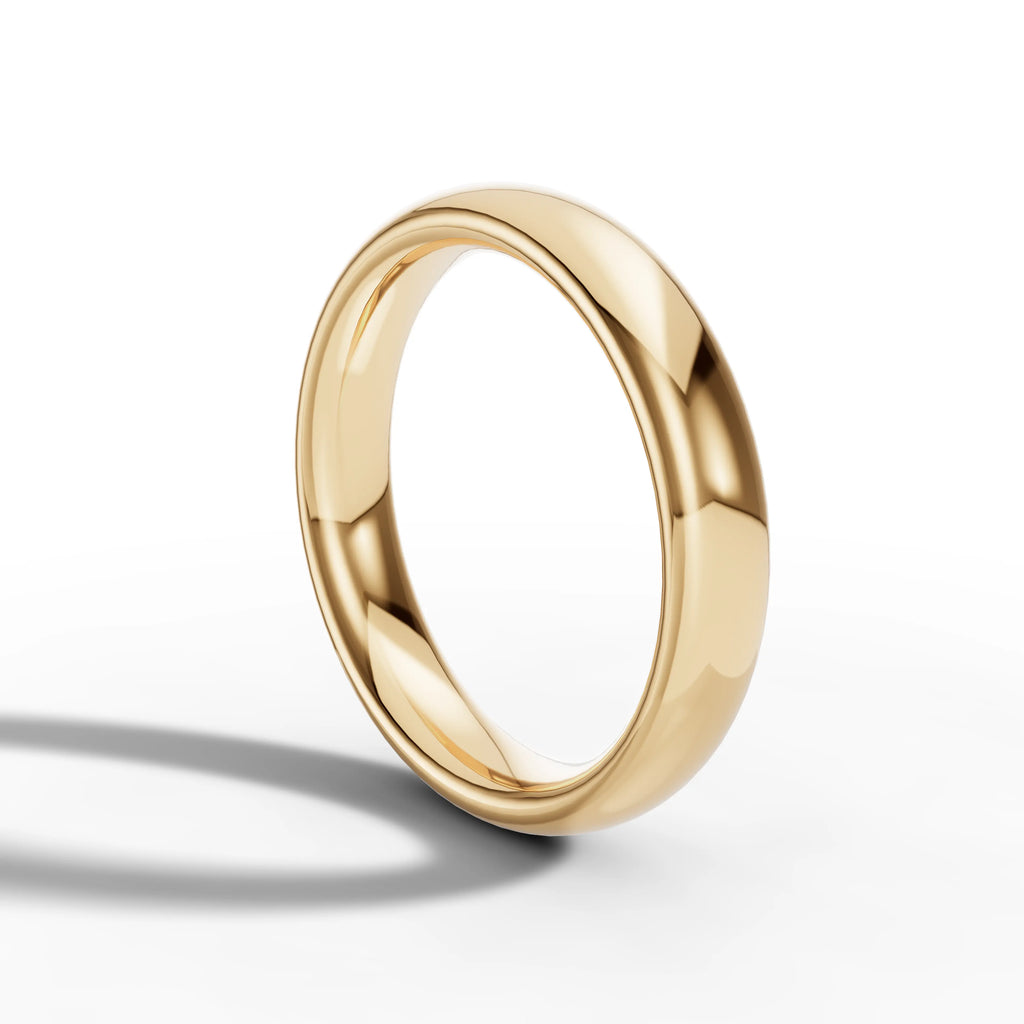 4.00mm Court Plain Wedding Band | 18K Yellow Gold Lester & Brown