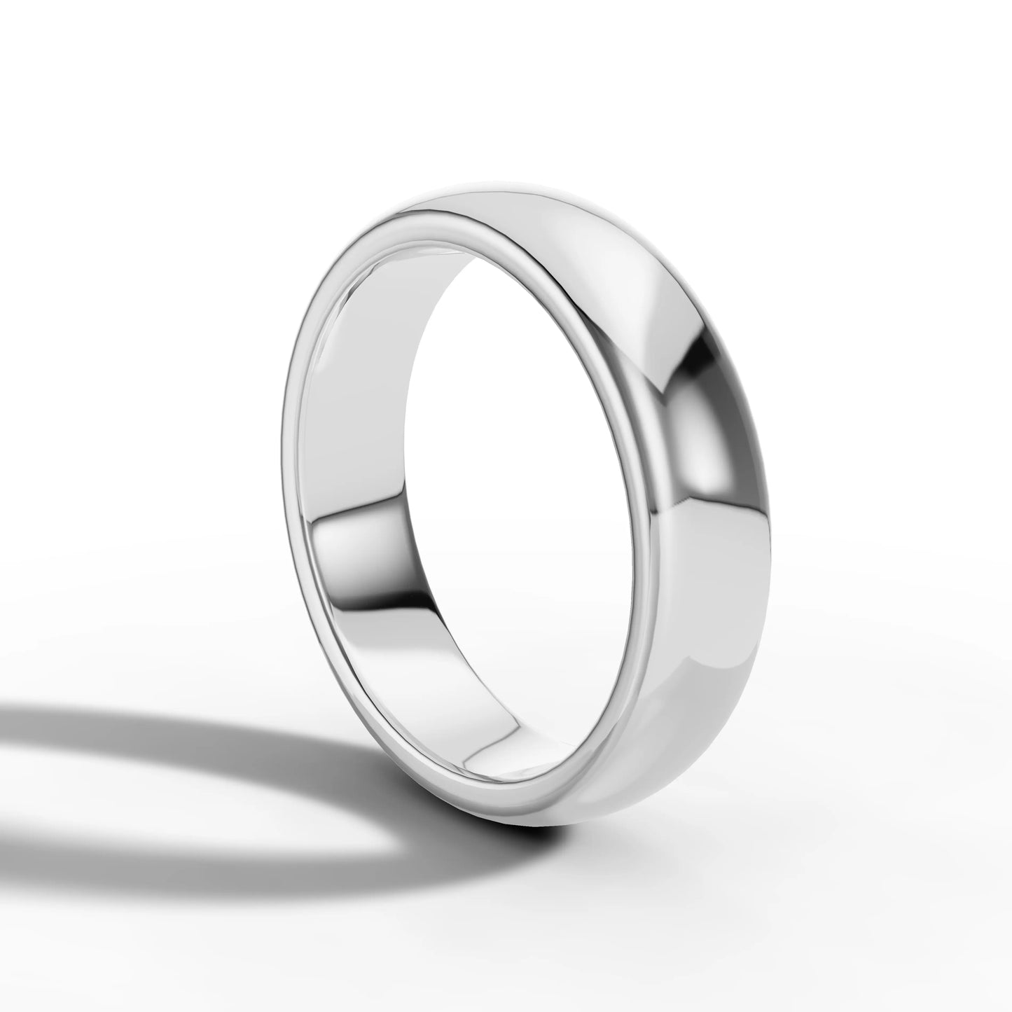 5.00mm Flat Court Wedding Band | Platinum Lester & Brown