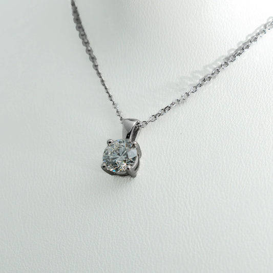 1ct Lab - Grown Diamond Pendant | 18k White Gold - Lester & Brown