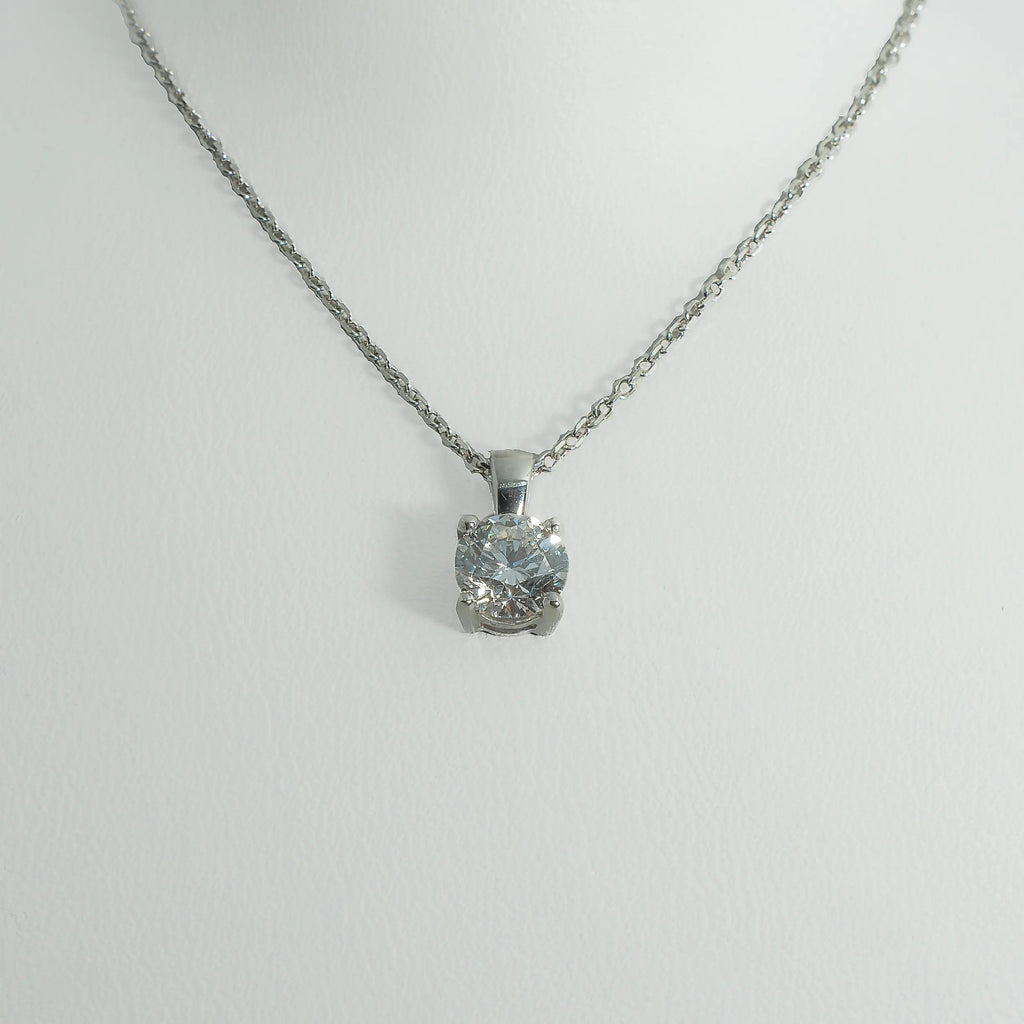 1ct Lab - Grown Diamond Pendant | 18k White Gold - Lester & Brown