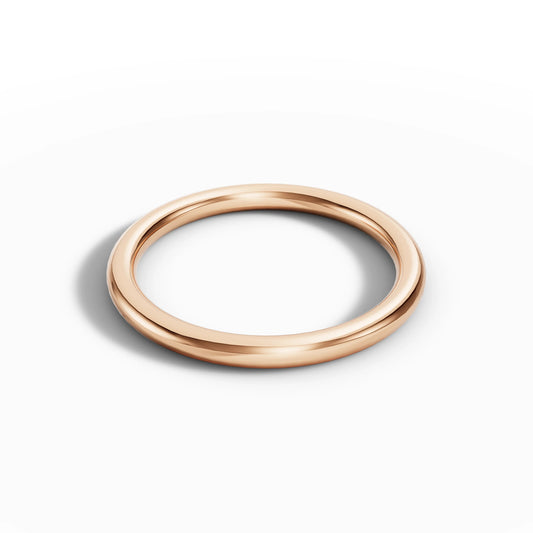2.00mm Court Plain Wedding Band | 18K Rose Gold - Lester & Brown
