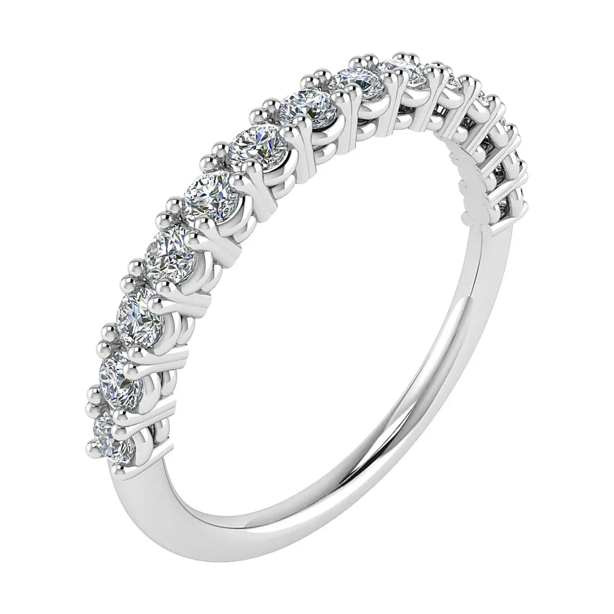 2.2mm Classic Claw Set 50% - Lab - grown Diamond | 18k White Gold - Lester & Brown
