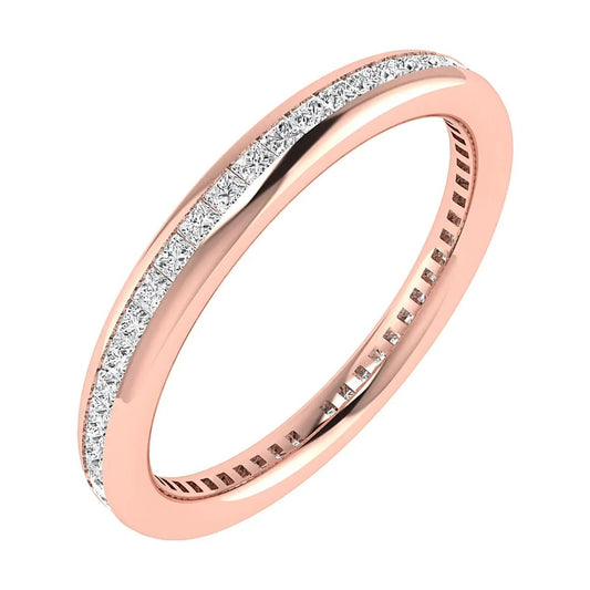 2.30mm Princess Channel Set 100% - Lab - grown Diamond | 18K Rose Gold - Lester & Brown