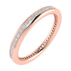 2.30mm Princess Channel Set 100% - Lab - grown Diamond | 18K Rose Gold - Lester & Brown