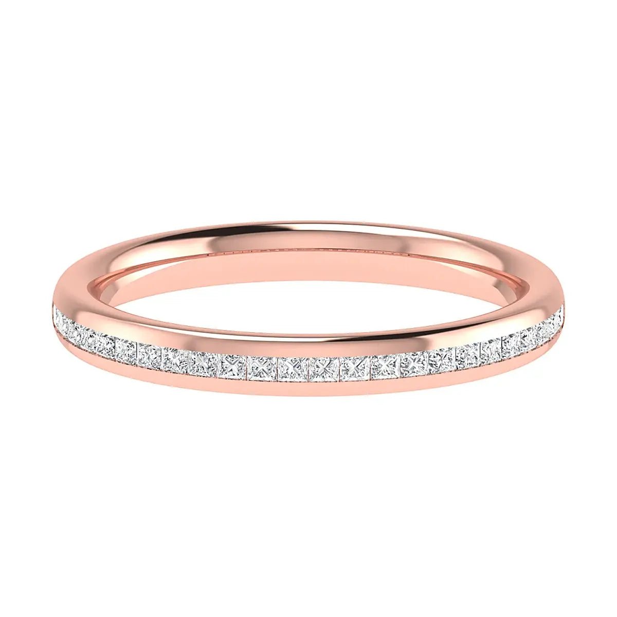 2.30mm Princess Channel Set 50% - Lab - grown Diamond | 18k Rose Gold - Lester & Brown