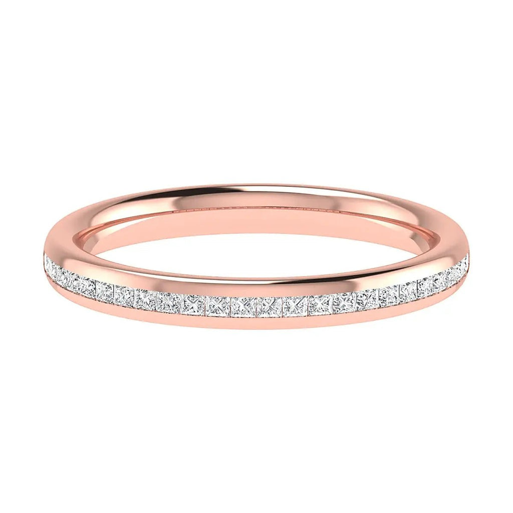 2.30mm Princess Channel Set 50% - Lab - grown Diamond | 18k Rose Gold - Lester & Brown