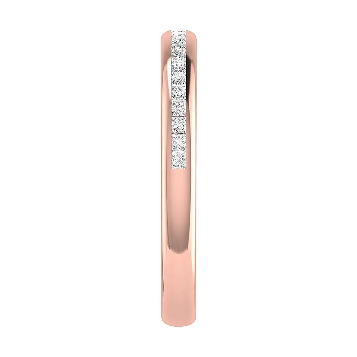 2.30mm Princess Channel Set 50% - Lab - grown Diamond | 18k Rose Gold - Lester & Brown