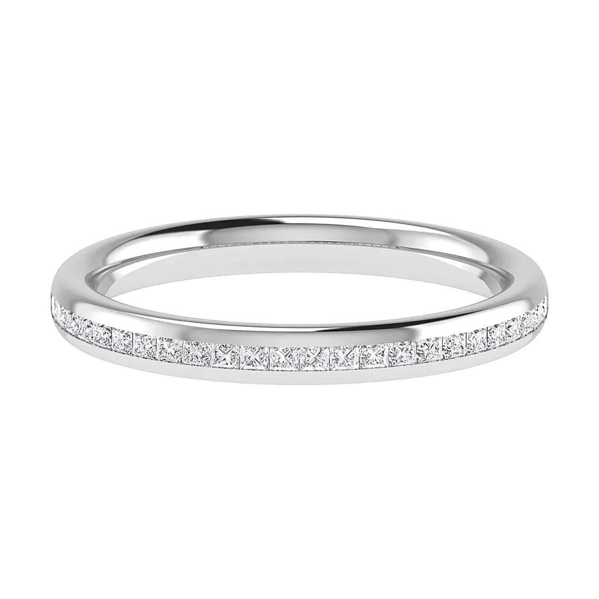 2.30mm Princess Channel Set 50% - Lab - grown Diamond | Platinum - Lester & Brown