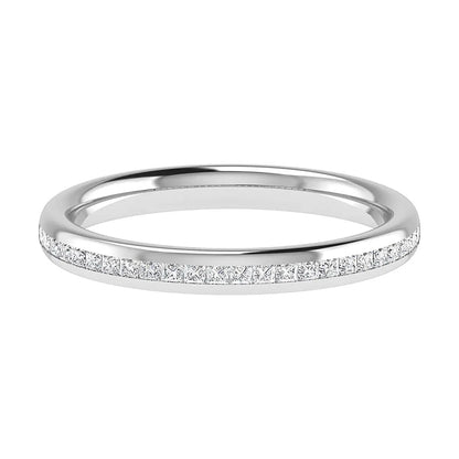 2.30mm Princess Channel Set 50% - Lab - grown Diamond | Platinum - Lester & Brown