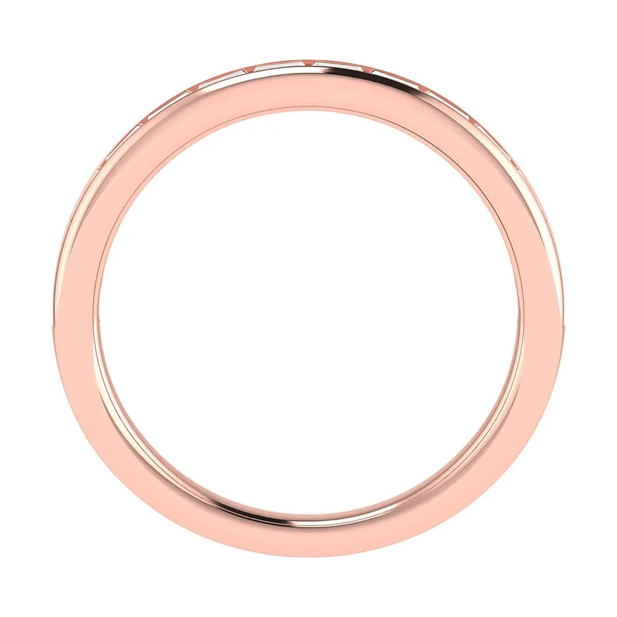 2.50mm Landscape Baguette Channel Set 50% - Lab - grown Diamond | 18K Rose Gold - Lester & Brown