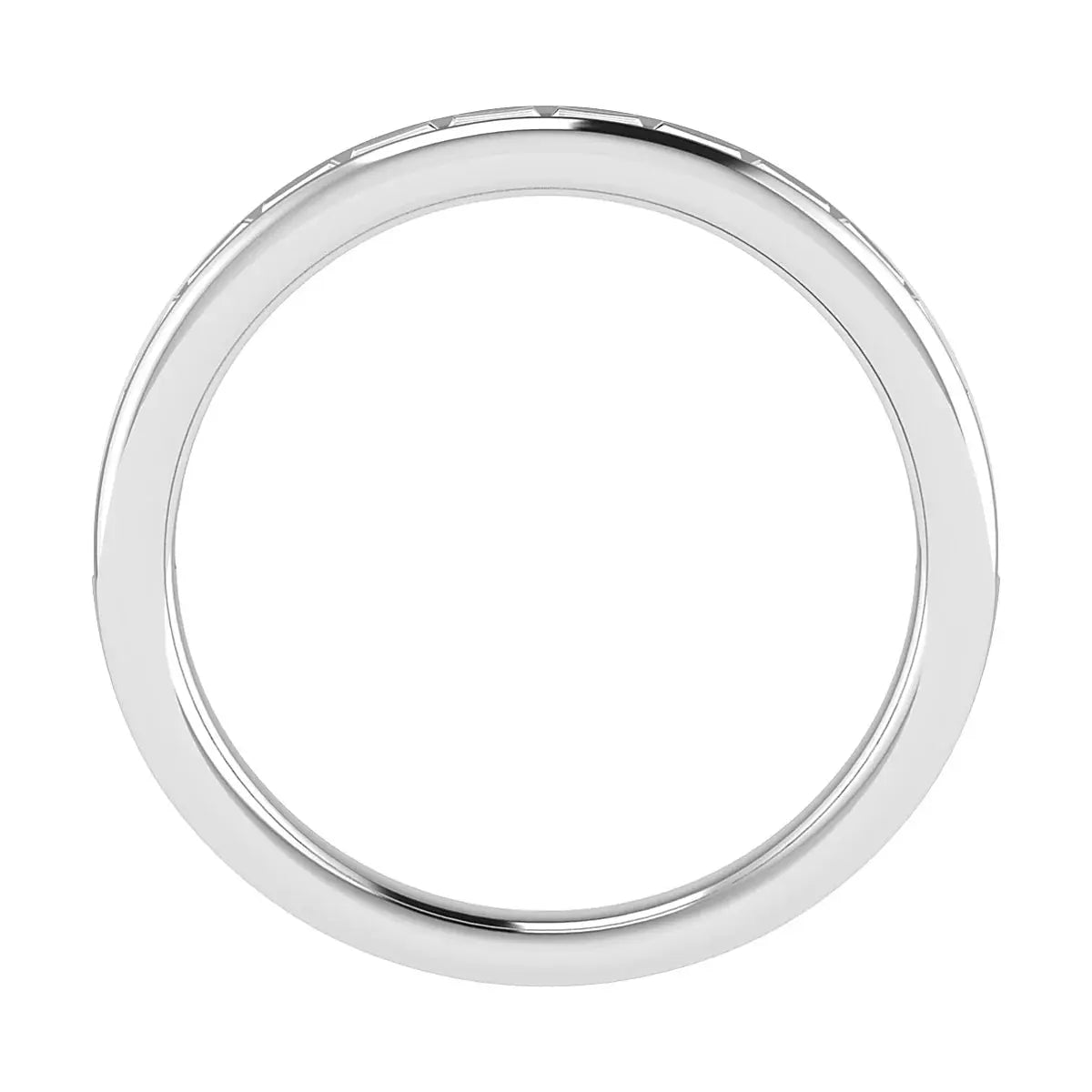2.50mm Landscape Baguette Channel Set 50% - Lab - grown Diamond | 18K White Gold - Lester & Brown