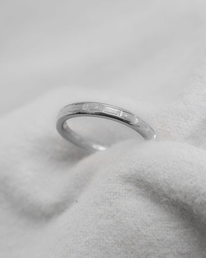 2.50mm Landscape Baguette Channel Set 50% - Lab - grown Diamond | 18K White Gold - Lester & Brown