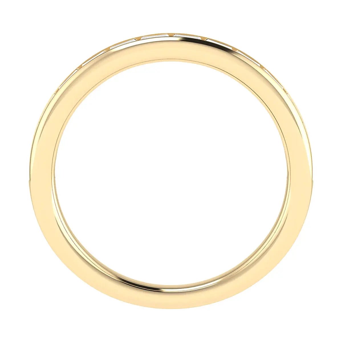 2.50mm Landscape Baguette Channel Set 50% - Lab - grown Diamond | 18K Yellow Gold - Lester & Brown