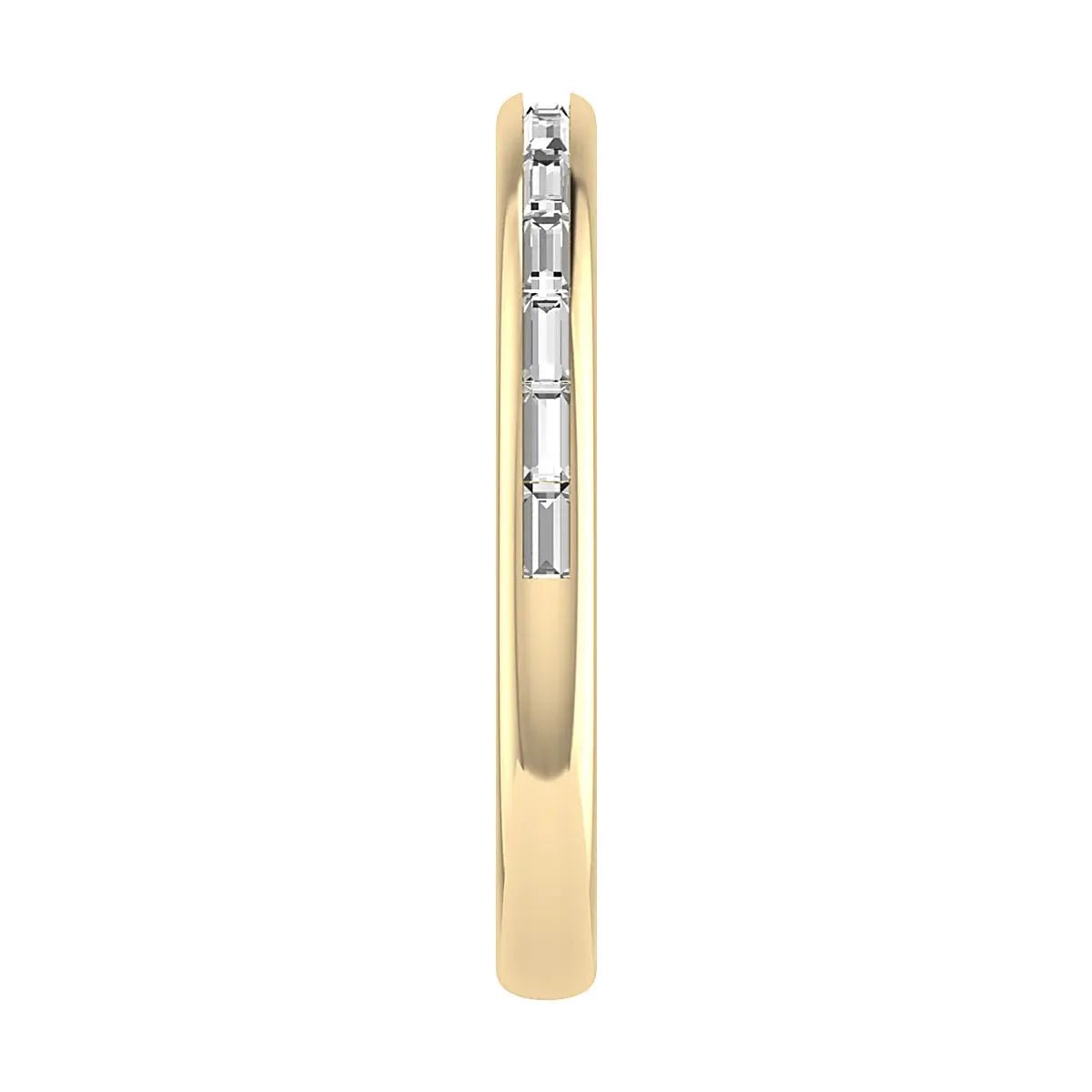 2.50mm Landscape Baguette Channel Set 50% - Lab - grown Diamond | 18K Yellow Gold - Lester & Brown