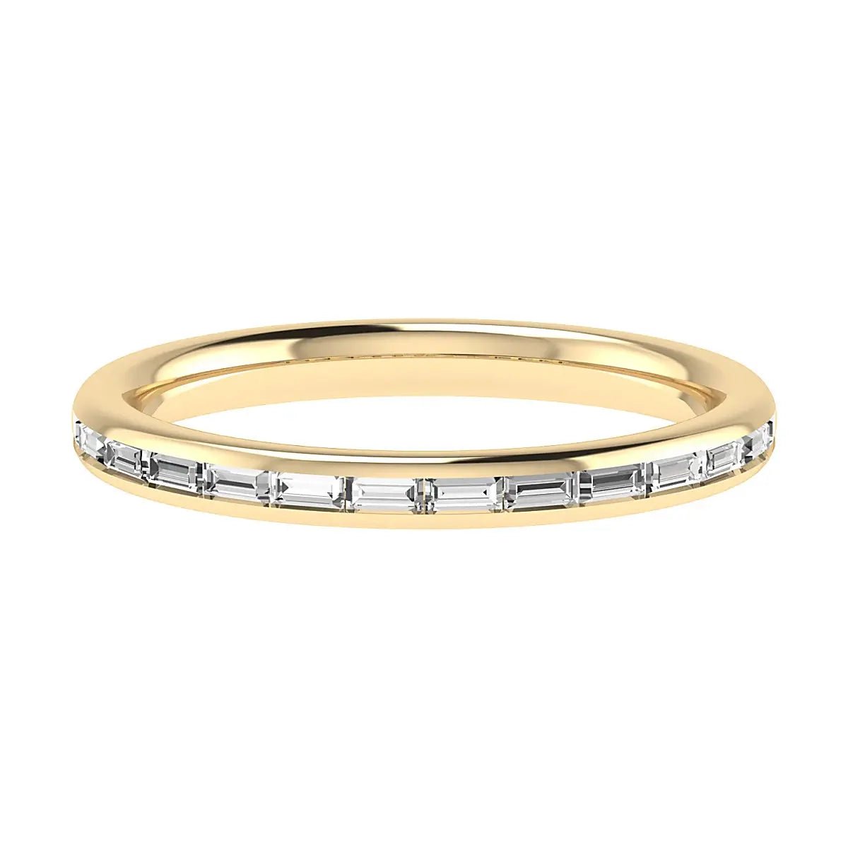 2.50mm Landscape Baguette Channel Set 50% - Lab - grown Diamond | 18K Yellow Gold - Lester & Brown