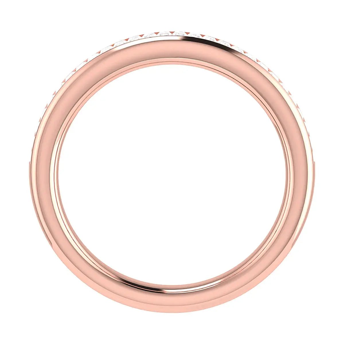 2.50mm Portait Baguette Channel Set 50% - Lab - grown Diamond | 18K Rose Gold - Lester & Brown