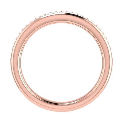 2.50mm Portait Baguette Channel Set 50% - Lab - grown Diamond | 18K Rose Gold - Lester & Brown