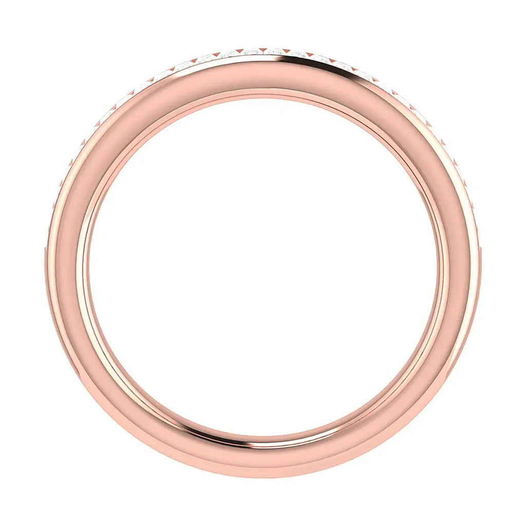 2.50mm Portait Baguette Channel Set 50% - Lab - grown Diamond | 18K Rose Gold - Lester & Brown