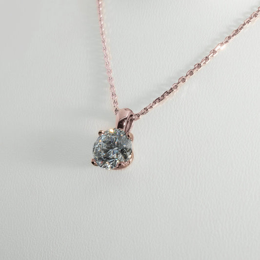 2ct Lab - Grown Diamond Pendant | 18k Rose Gold - Lester & Brown