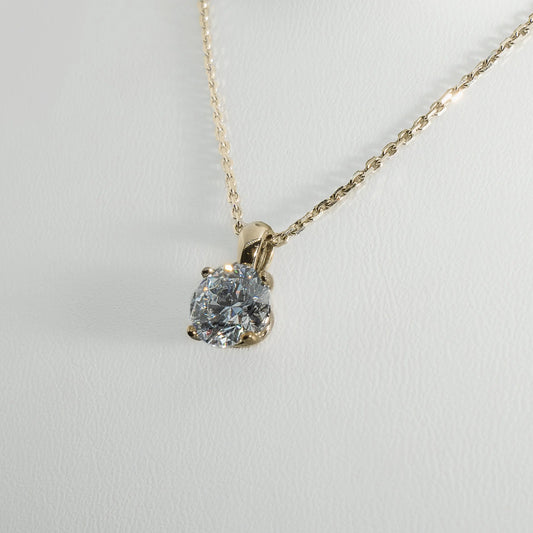 2ct Lab - Grown Diamond Pendant | 18k Yellow Gold - Lester & Brown