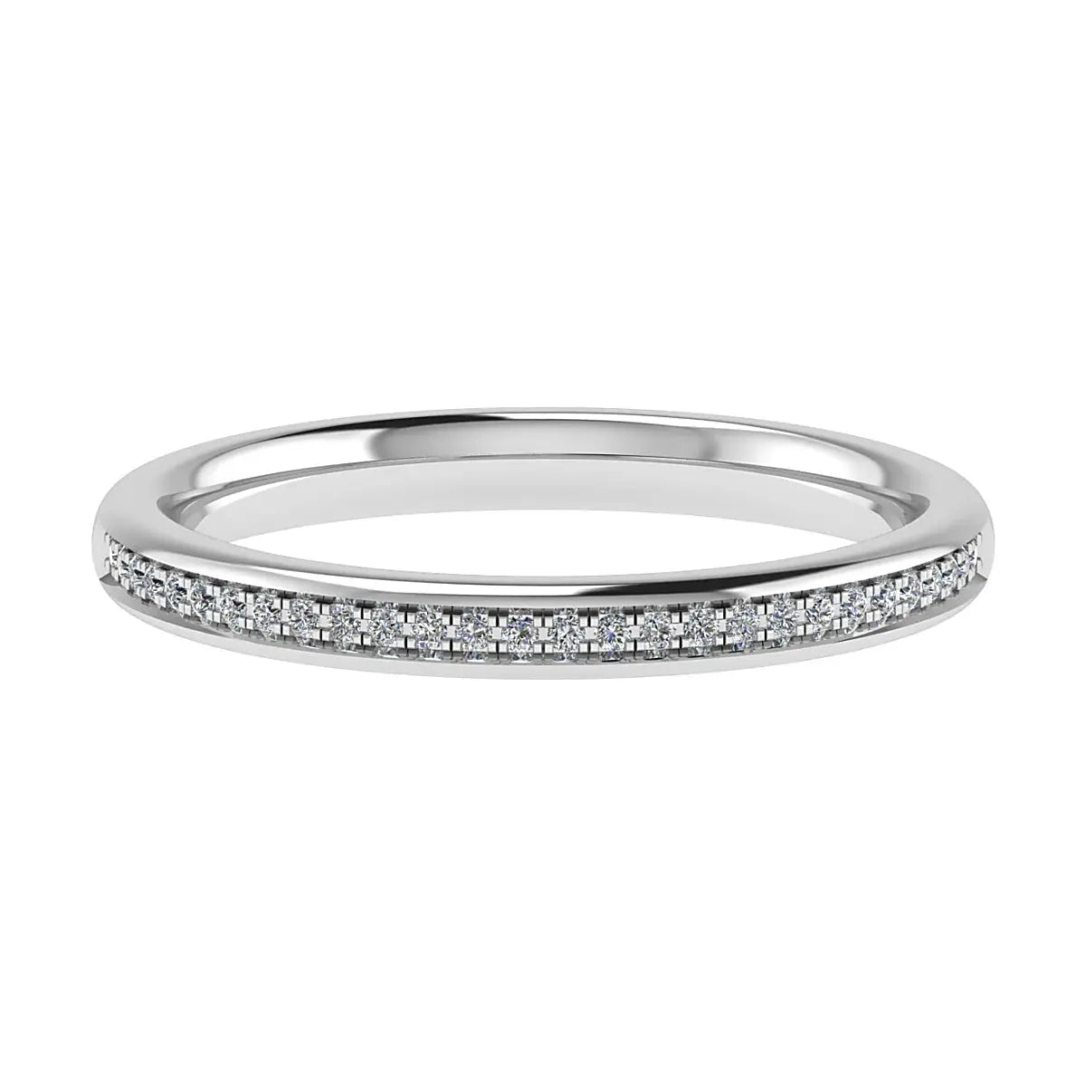 2mm Premium Grain Set 50% - Lab - grown Diamond | 18K White Gold - Lester & Brown