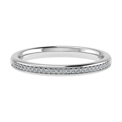 2mm Premium Grain Set 50% - Lab - grown Diamond | 18K White Gold - Lester & Brown