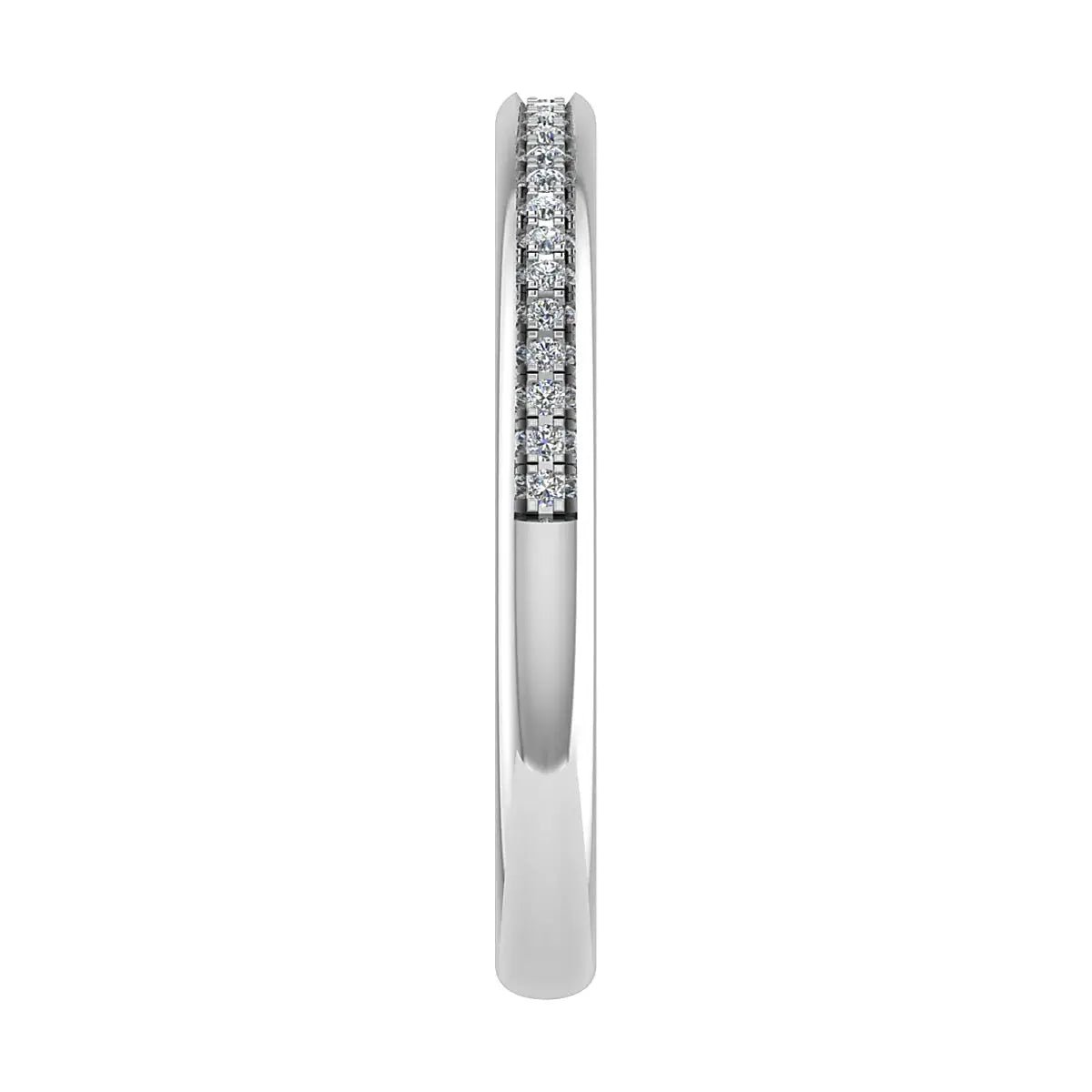 2mm Premium Grain Set 50% - Lab - grown Diamond | 18K White Gold - Lester & Brown