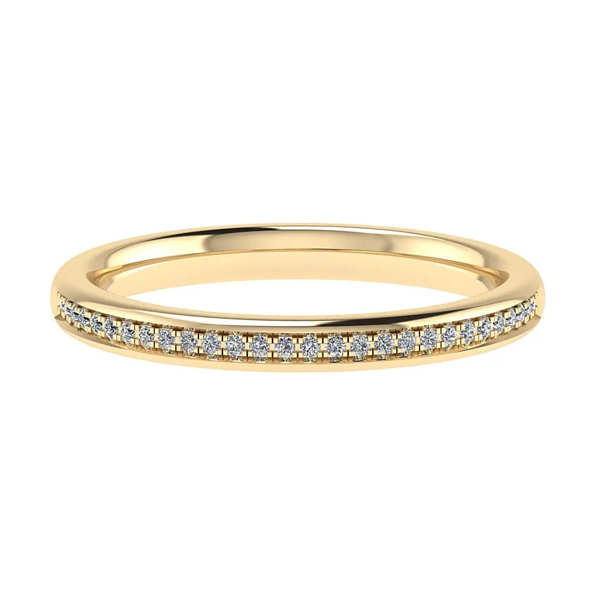 2mm Premium Grain Set 50% - Lab - grown Diamond | 18K Yellow Gold - Lester & Brown