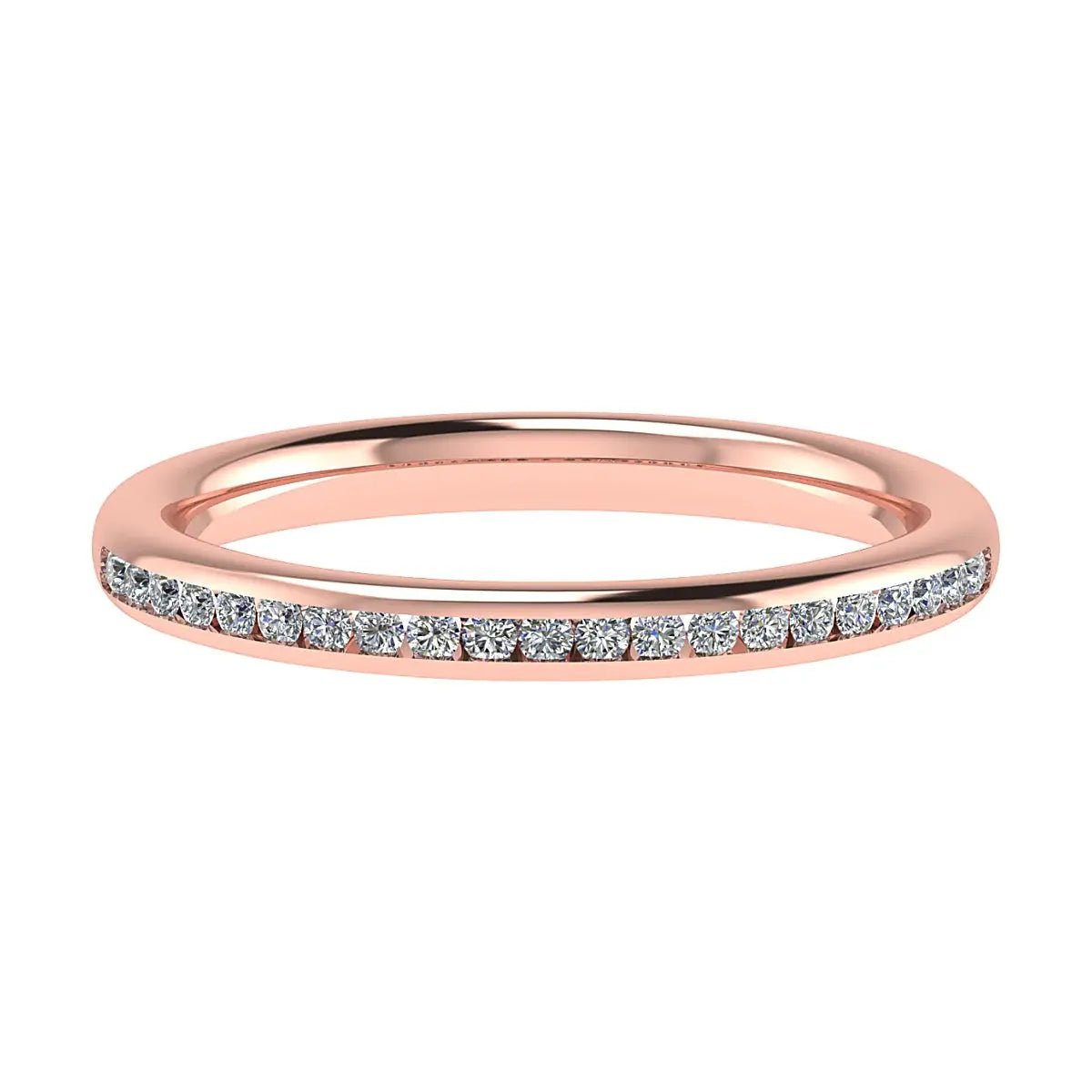2mm Premium Round Channel Set 50% - Lab - grown Diamond | 18K Rose Gold - Lester & Brown