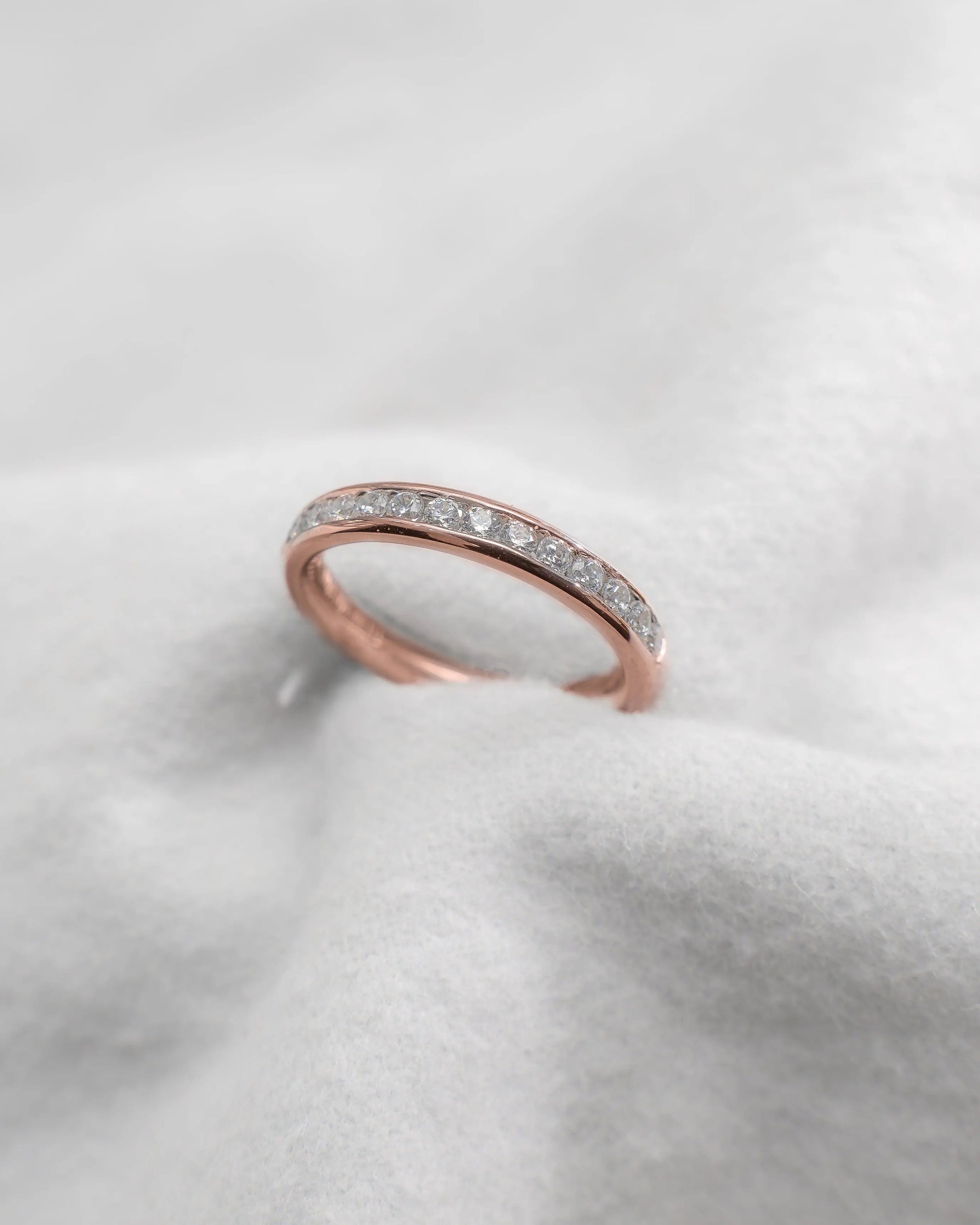 2mm Premium Round Channel Set 50% - Lab - grown Diamond | 18K Rose Gold - Lester & Brown