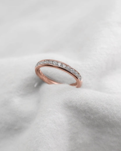 2mm Premium Round Channel Set 50% - Lab - grown Diamond | 18K Rose Gold - Lester & Brown