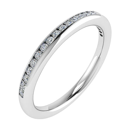 2mm Premium Round Channel Set 50% - Lab - grown Diamond | Platinum - Lester & Brown