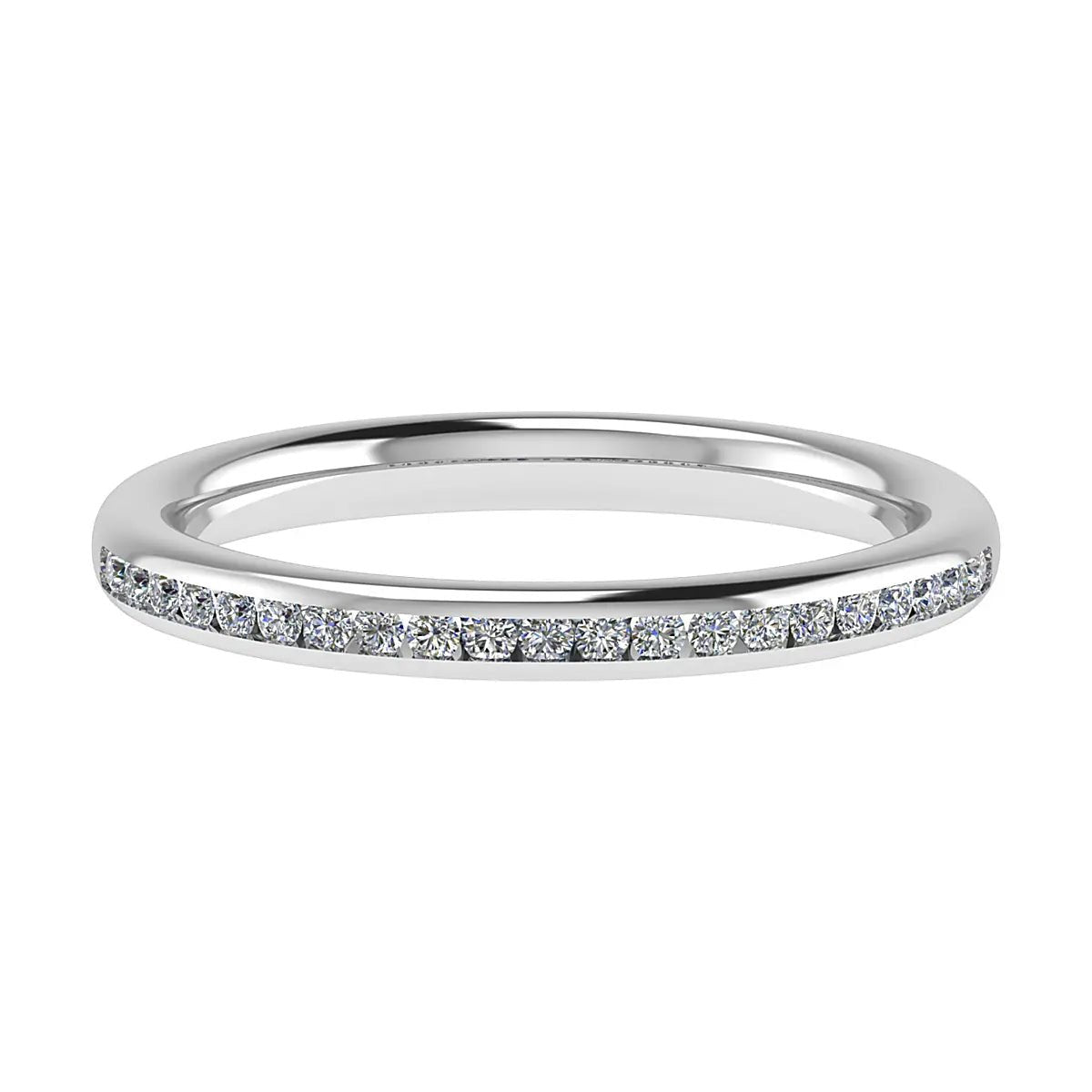 2mm Premium Round Channel Set 50% - Lab - grown Diamond | Platinum - Lester & Brown