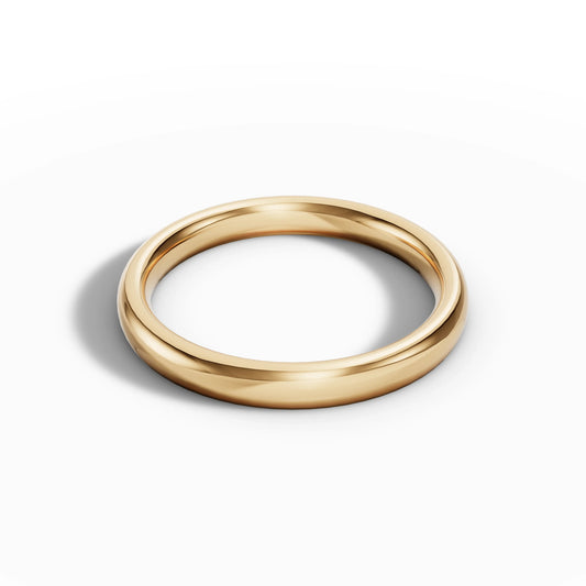 3.00mm Court Plain Wedding Band | 18K Yellow Gold - Lester & Brown