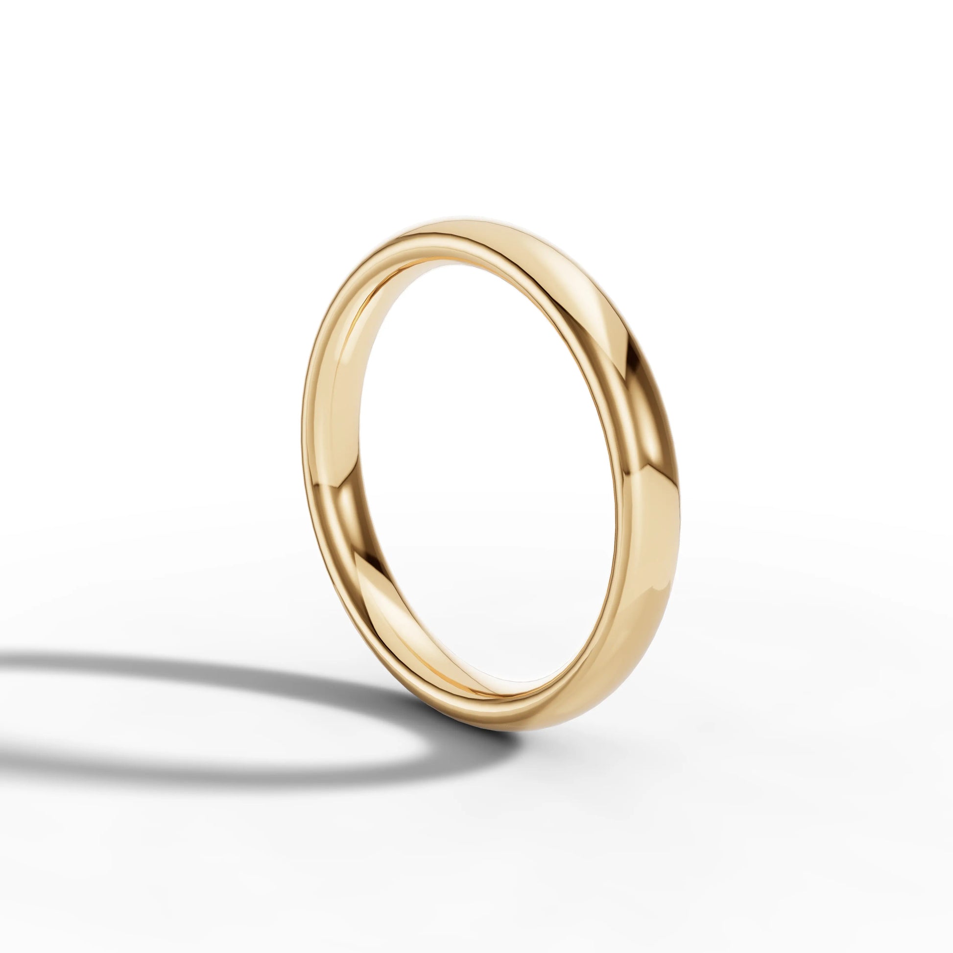 3.00mm Court Plain Wedding Band | 18K Yellow Gold - Lester & Brown
