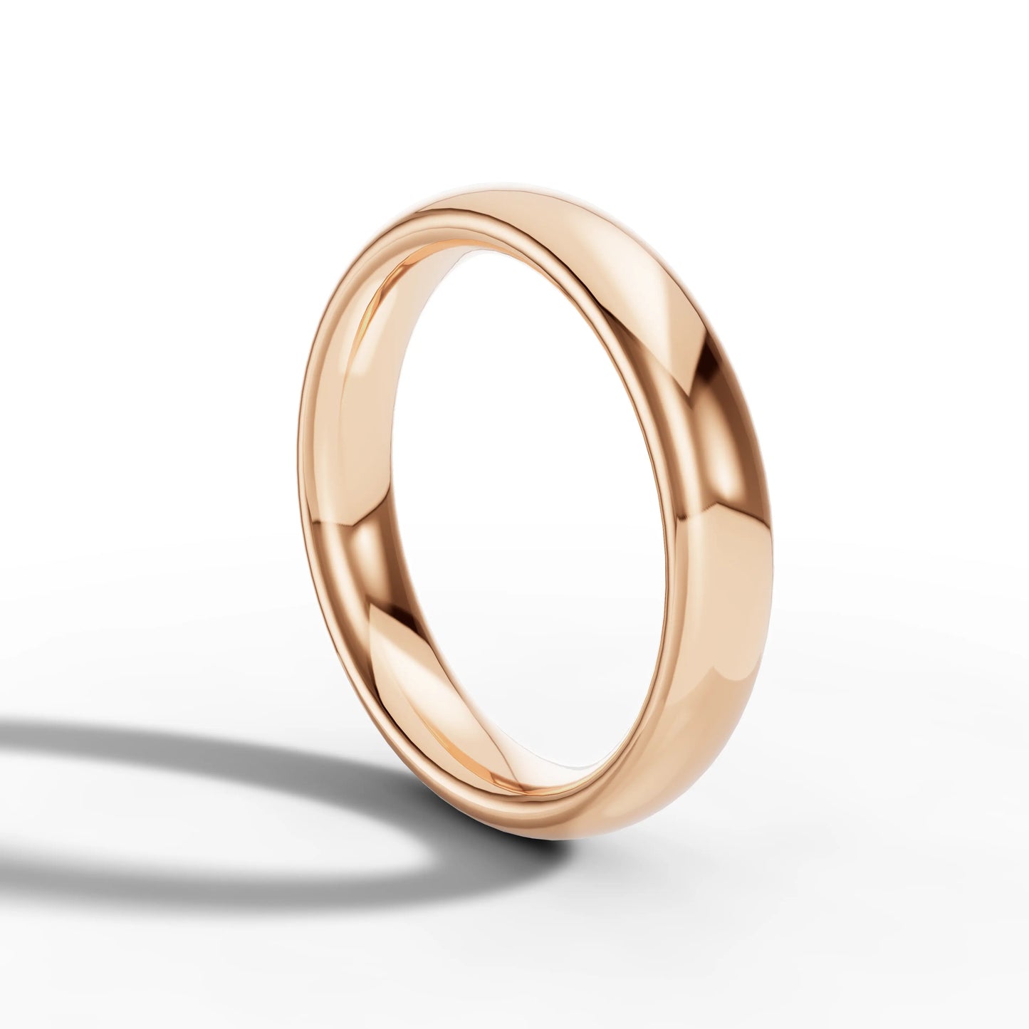 4.00mm Court Plain Wedding Band | 18K Rose Gold - Lester & Brown