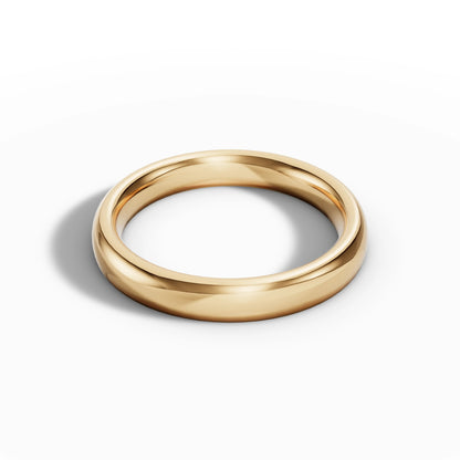 4.00mm Court Plain Wedding Band | 18K Yellow Gold - Lester & Brown