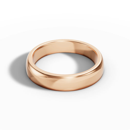6.00mm D Shape Wedding Band | 18K Rose Gold - Lester & Brown