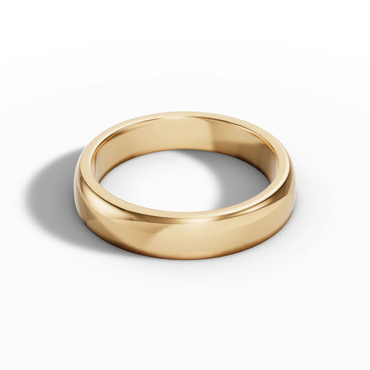 6.00mm D Shape Wedding Band | 18K Yellow Gold - Lester & Brown